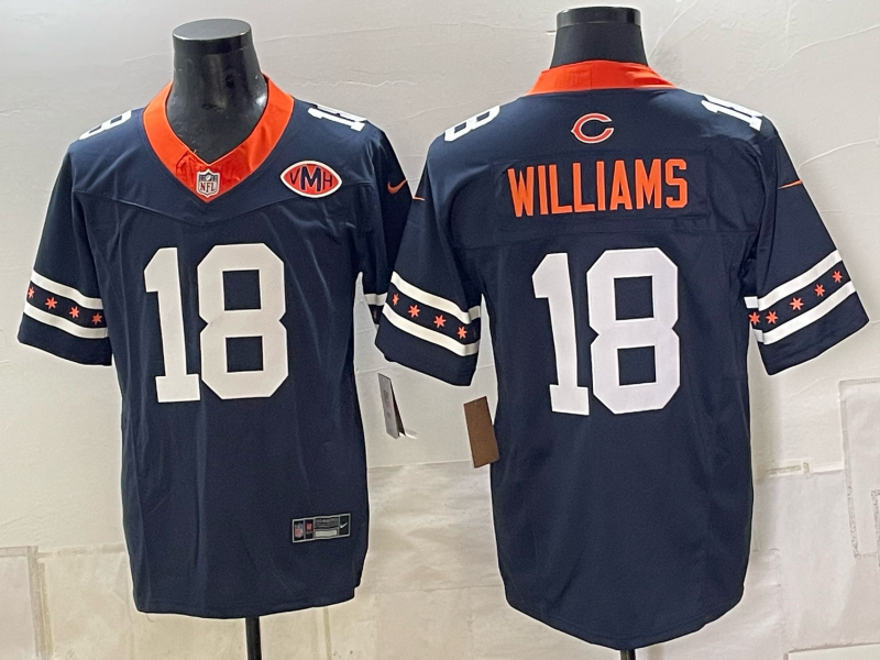 Men Chicago Bears #18 Williams blue Nike Limited NFL Jersey 0912001 